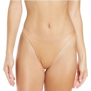 SKIMS by Kim Kardashian 4X Wet Jersey Dipped Thong - Ochre - NWT